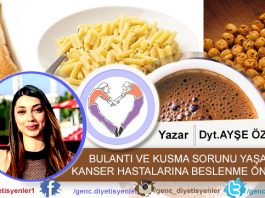 dyt Ayşe Özgöker Bulantı ve Kusma Sorunu Yaşayan Kanser Hastalarına Beslenme Önerileri